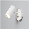 DAWALIGHT Lampada Faretti GU10 Parete Orientabile 5W LED Applique da Muro con Interruttore per Soggiorno Camera da Letto Ristorante Caffetteria, Alluminio, Bianco