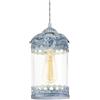 Eglo lampada a sospensione Langham, luce sospesa, lanterna per soggiorno e sala da pranzo, illuminazione in stile vintage in metallo grigio-blu, attacco lampadina E27