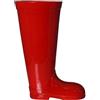 DONREGALOWEB Portaombrelli in Ceramica a Forma di Una Stivale in Colore Rosso