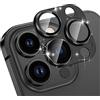 NicMool Protezione Fotocamera Compatibile con iPhone 13 Pro/13 PRO Max, Vetro Temperato Obiettivo Posteriore, Lega di Alluminio Pellicola Protettiva Fotocamera per iPhone 13 Pro/13 PRO Max - Nero