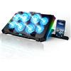 KLIM V8 Base di raffreddamento da Gaming per Notebook con 8 ventole - Nuovo - Stabile supporto RGB con ventole per portatile - Compatibile fino a 17 - 2 porte USB - Supporto per telefono