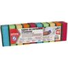 OFFICER PRODUCTS Spugna abrasiva standard per ufficio, 10 pezzi, colori assortiti, per pulizia e pulizia e pulizie, tipo per sporco ostinato, colori assortiti, dimensioni (mm) 46 x 74 ± 2 mm