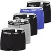 UMBRO Boxer Boxer 100% Cotone, Mutande Uomo, Naturale e Antiirritazione, set di 5, Taglie M