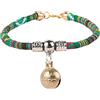 Raopuzi Collare Nome Cane Pet Bell Collare colorato per Cani di Piccola Taglia Collare in Cotone Regolabile (Green, S)