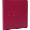 Favorit Raccoglitore Matrix 22 x 30 cm 4 anelli tondi diametro 30 mm, Rosso Porpora