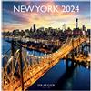 DRAEGER PARIS | Grande calendario da parete New York 2024 da appendere 29 x 29 cm | 16 mesi da sett-23 a dec 24 | 7 lingue | Calendario ufficio, casa, mensile | Decorazione, Organizzazione | Carta