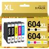 HALLOLUX 604XL Cartucce Compatibili per Cartucce Epson 604 XL per Epson XP-2200 XP-2205 XP-3200 XP-3205 XP-4205 XP-4200 WF-2950DWF WF-2935DWF WF-2930DWF WF-2910DWF (5-Pack)