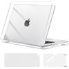 MOSISO Custodia Compatibile con MacBook Air 15 Cover M5 M4 M3 M2 Chip A3448 A3241 A3114 A2941 2026 2025-2023, per Macbook Air 15 pollici M4 M3 M2 Case&Copritastiera&Pellicola, Cristallino