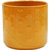 Ivyline Arley Bee fioriera gialla di alta qualità e impermeabile, elegante e leggero, vaso per fiori da appartamento in terracotta - 13,5 cm x 12,5 cm