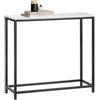 SoBuy Tavolo consolle Ingresso Moderno Aspetto Marmo Stile Vintage  L80*P30*75cm Nero FSB29-SCH