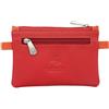 Visconti Portamonete Cora in pelle con cerniera e portachiavi CP2a, Colore: rosso e multicolore., taglia unica