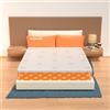 MiaSuite Topper 90x200 cm per materasso in MemoryFoam - alto 8 cm, sfoderabile, tessuto AloeVera | Correttore H8