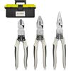 BOOSDEN Set di 3 Pinze, 203mm Pinza Universale, 203mm Tronchese 228mm, Pinza a Becchi Lunghi,con Custodie Portatili per Cintura Degli Attrezzi