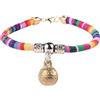 Raopuzi Collare Nome Cane Pet Bell Collare colorato per Cani di Piccola Taglia Collare in Cotone Regolabile (Yellow, XS)