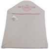 NEO MAMMA L'INIZIO DI UN AMORE CHE NON H Accapatoio Neonato Con Cappuccio Triangolo Con Ricamo Del Nome Personalizzato Spugna Cotone Bio 70cmx65cm