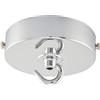 ElekTek Rosone da soffitto piatta con diametro 100 mm con staffa cinturino e gancio. Ideale per accessori a sospensione e lampadari. Finiture metalliche verniciate a polvere Cromo