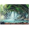 Exacompta - Rif. GS028Z luglio 2023 - agosto 2024 calendario da scrivania/planner mensile con foresta, mese per pagina, include festività del Regno Unito, dimensioni 210 mm x 150 mm, sta saldamente su