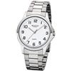 REGENT Orologio da polso da uomo con cassa e cinturino in acciaio inox, colore quadrante: bianco, diametro cassa: 40 mm, 11150618
