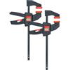BESSEY Morsetti a una mano EZS11-4SET, larghezza di serraggio 110 mm profondità della gola 40 mm, forza di serraggio 20 kg, 2 pezzi, reversibili per lo spargimento, peso 0,12 kg