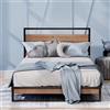 Zinus Suzanne - Letto con testiera in Metallo e Legno, 90x200cm
