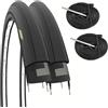 ECOVELO 2 COPERTONI 700 X 25C (25-622) + CAMERE PNEUMATICI SLICK BICI CORSA SCATTO FISSO BIKE STRADALE CICLO FIXED (48 mm, camera d'aria)