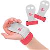 SAWANS Palmo in pelle per palmi da ginnastica pull-up, protezione per le palme per bambini e bambini cinghie da polso per allenamento forte supporto resistente per bambini attrezzature per (XS, rosa bianco)