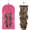 Pwsap Sacchetto per la Polvere con Cerniera per Capelli Extension, Sacchetto Porta per la Conservazione Parrucche Protettiva Gancio Portatili Custodia Antipolvere Parrucche Capelli Custodia, Rose