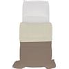 Italian Bed Linen Trapunta Estiva Bicolore SOGNI E CAPRICCI, Tortora/Crema 150x200 cm
