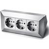 HAVA Ciabatta multipresa angolare con 3 prese, 230 V 16 A 3600 W, 230.00V