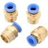 CNCTEC Raccordo a innesto pneumatico R 1/4 su 6 mm IQS, 4 pezzi connettore push in aria compressa (R 1/4 - 6 mm)