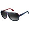 Carrera 1001/S 8RU/9O | Occhiali da Sole Graduati o Non Graduati | Prova Online | Unisex | Plastica | Rettangolari | Blu | Adrialenti