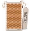 Glanzstück Berlin Health Collection: XL Set di tappetini per agopressione TO GO in lino, aiuto per tensioni, mal di schiena, tappetino da massaggio con borsa, sostenibile