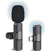 GLOBAL TECH Microfono lavalier wireless professionale per telefoni Android, tablet, computer portatili, con porta USB C, microfono wireless a clip, microfono wireless plug-play, registrazione video YouTube TikTok