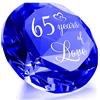 Movdyka 65° Anniversario di Matrimonio Regalo Ricordo in Diamante per Coppie 65 Anni di Amore Idee Romantiche di Nozze in Zaffiro per Lei Moglie Genitori Ornamento per la Casa in Cristallo K9
