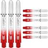 Target Darts 3 x Sets di Rosso PRO Grip Vision Steli di dardo Medio - 9 Alberi per Freccette in Totale