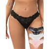 ohmydear Perizoma Donna Seducente 1/2/3 Pezzi Pack Tanga Sexy Hot Mutande Brasiliana Erotica Pizzo String Sexydonna Curvy Slip Vita Bassa Taglia Forti