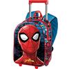 Marvel Spiderman Badoom-Zaino 3D con Ruote Piccolo, Rosso, 26 x 34 cm, Capacità 12.5 L