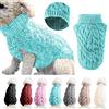 Winmany Cane da compagnia dolcevita lavorato a maglia maglione cappotto inverno scaldino ispessimento pullover maglieria cappotto all'uncinetto vestiti per piccolo cane medio grande cucciolo gatto