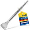 S&R Scalpello a Spatola SDS-plus MADE IN GERMANY 250x40mm per Piastrelle e Mattoni. Qualità Industriale