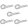 Ganter Normelemente Connettore a molla, in acciaio inox, GN 1024-NI-3-D, 5 pezzi, doppia torsione, diametro 3 mm
