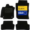 DBS - Tappetini auto - Personalizzati per Clio 4 - Con clip - Tappetini auto antiscivolo - 4 pezzi