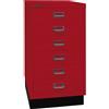BISLEY MultiDrawer, Serie 29 con Base, DIN A3, 6 cassetti, Metallo, 670, Rosso Cardinale, 43,2 x 34,9 x 67 cm