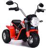 COSTWAY Moto Elettrica Multifunzione per Bambini, Motocicletta Elettrica a Tre Ruote con Luci, velocità 3-4km/Ora, per Bambini 36-95 Mesi (Rosso)
