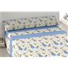 Degrees home Unicorno - Set di lenzuola per bambini, 90 x 190, lenzuola 50% cotone, 50% poliestere, 3 pezzi