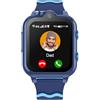 Carneedi Smartwatch GPS 4G Orologio Intelligente con WiFi Videochiamata SOS fotocamera Messaggio Sveglia Modalità Classe Lettore Musicale Notifica Vibrazione Orologio Telefono (blu)