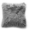 Teppich Wölkchen Cuscino di Pelliccia con Imbottitura - Cuscino per Divano, Cuscino Coccolone, Cuscino Decorativo - Divano Divano Soggiorno Camera da Letto Deco Lavabile - Grigio scuro - 43x43 cm