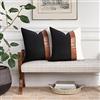 Merrycolor Set di 2 Nero Copricuscini Divano 45x45 cm, Patchwork Morbida Federe Cuscini Divano, Zip Nascosta Fodera per Cuscino Decorativo per Auto Giardino Campeggio Soggiorno Camera Letto