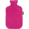 Fashy - Borsa dell'acqua calda, 2,0 l, con rivestimento in pile riciclato al 100%