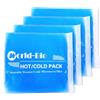 WORLD-BIO riutilizzabile ghiaccio gel caldo freddo pad di raffreddament Impacco compresse per pronto soccorso e bambini freddo gel per infortuni, dolori muscolari, febbre 13×14cm - 4 pezzi