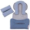 Minene - Cuscino imbottito per seggiolino auto, con poggiatesta, Blu (Blue Stripes/Blue Spots)